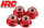 HRC1051RE Radmuttern - M4 nyloc geflanscht - Aluminium - Rot (4 Stk.)