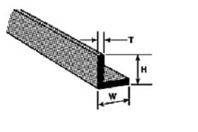 A-1 Winkelprofil ABS 1,2x1,2x250mm (10)