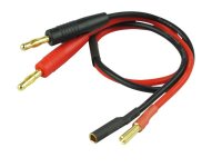 Ladekabel 4mm flach Gold AWG14 30cm / charge cable flat...