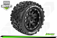 LR-T3309SBM Louise RC - MFT - MT-UPHILL - 1-10 Monster Truck --Inhalt: 2 Reifen-- Montiert - Sport - Bead-Lock 2.8 Felgen Schwarz - 1/2-Offset - Hex 14mm  - L-T3309SBM