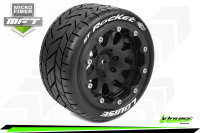 LR-T3311SBM Louise RC - MFT - ST-ROCKET - 1-10 Monster Truck --Inhalt: 2 Reifen-- Montiert - Sport - Bead-Lock 2.8 Felgen Schwarz - 1/2-Offset - Hex 14mm  - L-T3311SBM