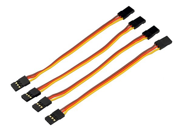 Servo Patch Kabel Goldkontakt UNI Buchse 10cm 4 Stück |Yuki 600208