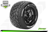 Louise RC - MFT - MT-ROCKET - 1-8 Monster Truck --Inhalt: 2 Reifen-- Fertig Verklebt - Sport - Bead Style 3.8 Felgen Schwarz-Chrom - 0-Offset - Hex 17mm - L-T3320BC