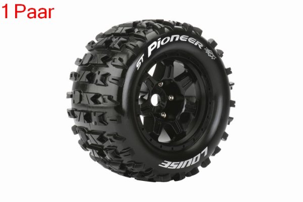 MFT ST 3.8 Pioneer 1/8 Sport   Felge schwarz (2) *J* 17mm TRAXXAS, HPI / 1/2Z Offset / LOUISE