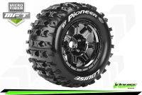 Louise RC - MFT - ST-PIONEER - 1-8 Stadium Truck --Inhalt: 2 Reifen-- Fertig Verklebt - Sport - Bead Style 3.8 Felgen Schwarz-Chrom - 0-Offset - Hex 17mm - L-T3325BC