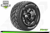 LR-T3324BC Louise RC - MFT - ST-ROCKET - 1-8 Stadium Truck --Inhalt: 2 Reifen-- Fertig Verklebt - Sport - Bead Style 3.8 Felgen Schwarz-Chrom - 0-Offset - Hex 17mm - L-T3324BC