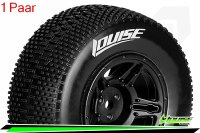 Louise RC - SC-GROOVE - 1-10 Short Course --Inhalt: 2 Reifen-- Fertig Verklebt - Soft - Felgen Schwarz - Hex 12mm - SLASH 2WD - Vorne - L-T3146SBTF