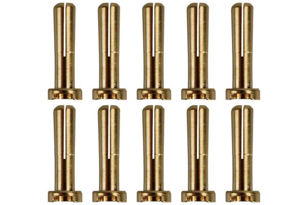 Goldkontakt Ø4,0mm 10 Winkelstecker |Yuki AM-608-10M