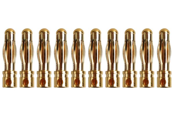 Goldkontakt Ø4,0mm Käfigfeder Lötkelch geschlossen 10 Stecker |Yuki AM-605-10M