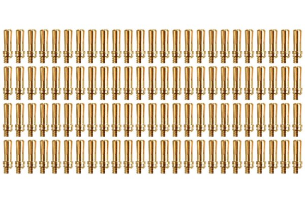 Goldkontakt Ø5,0mm 100 Stecker |Yuki AM-609-100M