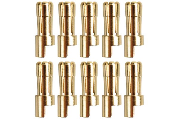 Goldkontakt Ø5,5mm 10 Stecker |Yuki AM-610-10M