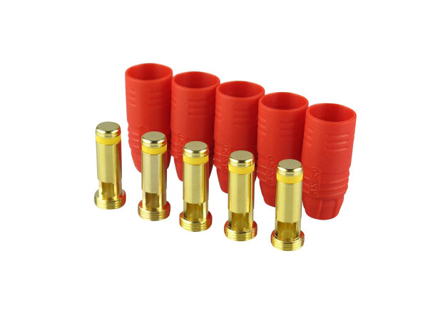 Goldkontakt AS150 Anti-Spark 5 Stecker rotes Gehäuse |Yuki 600211