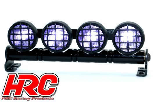 Lichtset - 1/10 oder Monster Truck - LED - JR Stecker - Dachleuchten Stange - Typ B Weiss