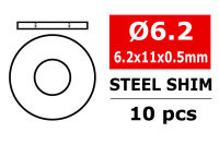 Team Corally - Steel Metric Shim - 6,2x11x0,5mm - 10 pcs