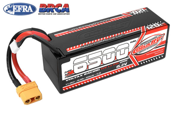 Team Corally - Voltax 120C LiPo HV Battery - 6500 mAh - 15.2V - Stick 4S - Hard Wire - XT90