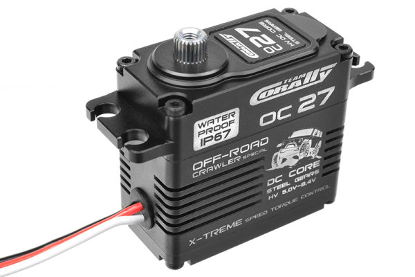 Team Corally - OC-27 HV Digital Servo - 5-8.4V - IP-67 - Core DC Motor - Stahl Zahnräder - Kugelgelagert - Aluminium Gehäuse