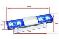 HRC8731B Lichtset - 1/10 TC/Drift - LED - JR Stecker - Polizei Dachleuchten V1 - 6 Blinkenmodus (Blau / Blau)