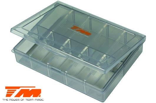 Kunststoffkasten - Team Magic - Teilebox - unterteilbar - Perfekt für Dampferfedern - 13 x 10 x 2.8cm