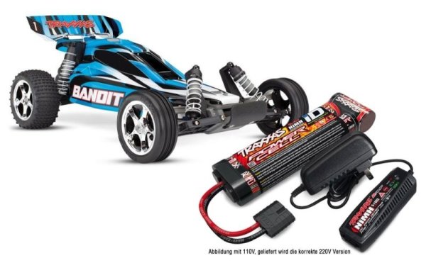 TRAXXAS Bandit blau Buggy RTR mit Akku/Lader-SET *AKTION*