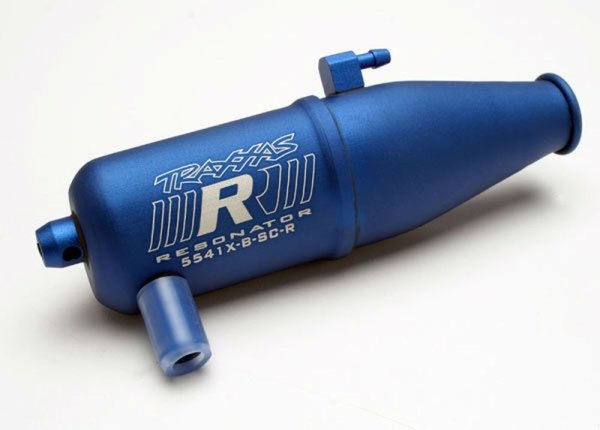 Resonator Auspuff Set getuned Alu blau für TRX 2.5/R