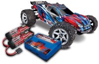 TRAXXAS Rustler 4x4 VXL blau RTR mit Akku/Lader-SET *AKTION*