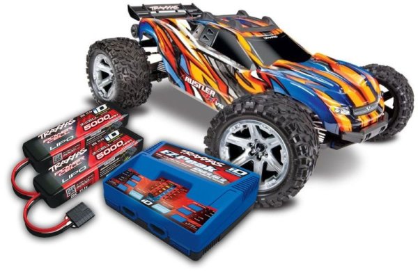 TRAXXAS Rustler 4x4 VXL orng RTR mit Akku/Lader-SET *AKTION*