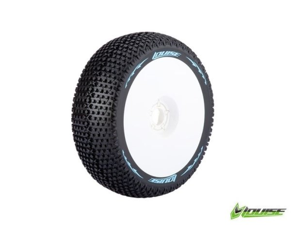 B-Turbo Reifen soft auf Felge weiß 17mm (2)