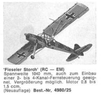 Bauplan FIESELER STORCH