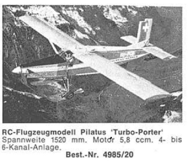 Bauplan PILATUS TURBO 1520mm Spannweite