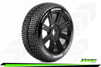 Louise RC - B-TURBO - 1-8 Buggy --Inhalt: 2 Reifen-- Fertig Verklebt - Soft - Speichenfelgen Schwarz - Hex 17mm - L-T3104SB