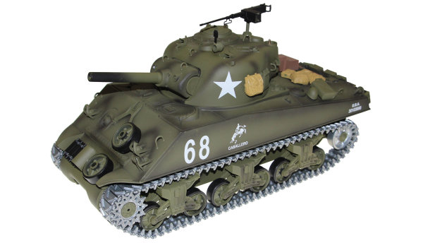 1:16 Panzer U.S.M4 A3 Sherman Rauch & Sound , Metallgetriebe & -Ketten, 2,4GHz