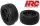 HRC61106B Reifen - 1/10 Buggy - 4WD Vorne - montiert - Schwarz Felgen - 2.2\'\' - 12mm hex - Arrow Pattern Radial (2 Stk.) / HRC61106B