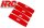 HRC28057RE Tuningteile - 1/8 Off Road - Dämpfersocken 110x25-30mm - Rot (4 pcs)
