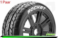 LR-T3190SB Louise RC - B-ROCKET - 1-8 Buggy --Inhalt: 2 Reifen-- Fertig Verklebt - Soft - Speichenfelgen Schwarz - Hex 17mm - L-T3190SB