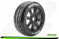 LR-T3190SB Louise RC - B-ROCKET - 1-8 Buggy --Inhalt: 2 Reifen-- Fertig Verklebt - Soft - Speichenfelgen Schwarz - Hex 17mm - L-T3190SB