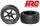 HRC61107B Reifen - 1/10 Buggy - Hinten - montiert - Schwarz Felgen - 2.2\'\' - 12mm hex - Arrow Pattern Radial (2 Stk.) / HRC61107B