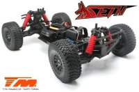 TM560015R Auto - 1/8 Elektrisch - 4WD Desert Truck - RTR - 2200kv Brushless Motor - 3-6S - Wasserdicht - Team Magic SETH Rot/Schwarz / TM560015R