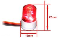 HRC8737R Lichtset - 1/10 TC/Drift - LED - JR Stecker - Einzeln Dach Blinklicht V2 - Rot / HRC8737R