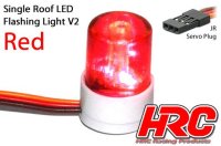 HRC8737R Lichtset - 1/10 TC/Drift - LED - JR Stecker - Einzeln Dach Blinklicht V2 - Rot / HRC8737R