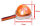 HRC8736O Lichtset - 1/10 TC/Drift - LED - JR Stecker - Einzeln Dach Blinklicht V1 - Orange