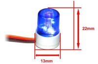 Lichtset - 1/10 TC/Drift - LED - JR Stecker - Einzeln Dach Blinklicht V2 - Blau / HRC8737B