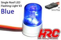 Lichtset - 1/10 TC/Drift - LED - JR Stecker - Einzeln Dach Blinklicht V2 - Blau / HRC8737B