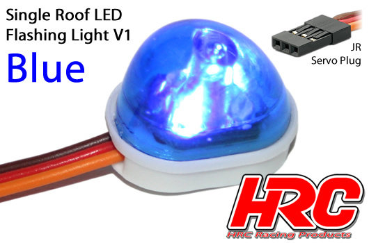 Lichtset - 1/10 TC/Drift - LED - JR Stecker - Einzeln Dach Blinklicht V1 - Blau