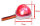 HRC8736R Lichtset - 1/10 TC/Drift - LED - JR Stecker - Einzeln Dach Blinklicht V1 - Rot