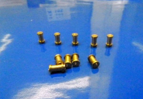 Poller aus Messing gedreht  6x8 mm 10 Stück