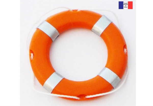 Nautic-Pro Rettungsring › 37,5 mm orange/silbergrau mit echter Kordel / Modellbau