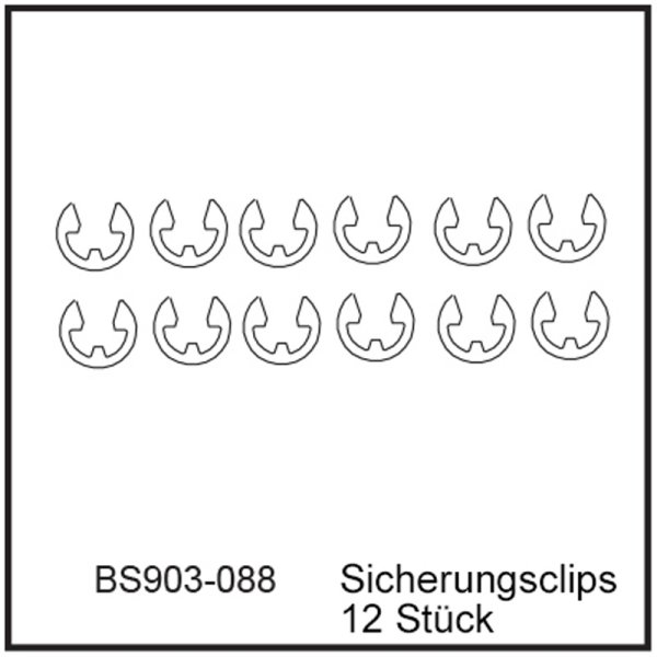 Sicherungsclips (12 Stück) - BEAST BX / TX