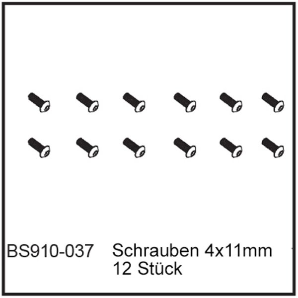 Schrauben 4x11mm (12 Stück) - BEAST BX / TX