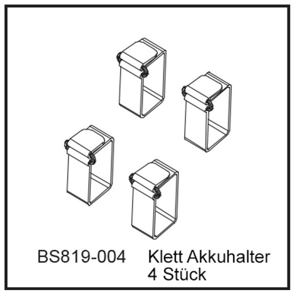 Klett Akkuhalter (4 Stück) - BEAST BX / TX