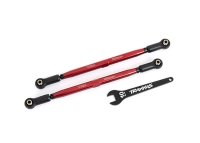 Wide-X-Maxx Vorspurstangen 7075-T6 Alu rot 188mm (2)